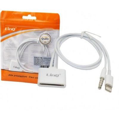 Trade Shop - ladeadapterkabel für iphone 30-PIN lightning + 3.5MM audio klinke IP-7746 - Image