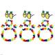 3 Set Party Hawaiian wreath set of four pieces pineapple glasses combination set event holiday dressing props
