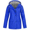 Women's Rain Jacket Fall Waterproof Outdoor Hiking Coat Zipper Windproof Hoodie Jacket Winter Warm