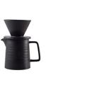 1set American V60 Coffee Hand Drip Black Ceramic Sharing Pot, Filter Cup Household Set, For Brewing Coffee, Tea, And Hitting Pure Milk, Easy To Use, Kitchen Supplies