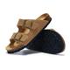 Women's Sandals Slippers Outdoor Slippers Outdoor Home Daily Flat Heel Open Toe Vacation Casual Comfort Microbial Leather Camel Light Brown Dark Brown