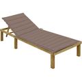Vidaxl - Lettino Prendisole con Cuscino Tortora in Legno Pino Impregnato