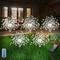 5 Stück 5 W LED-Solarleuchten Pathway Lights Laternen Solar-angetrieben Party-, Weihnachts-, Hochzeitdeko 8 Beleuchtungsmodi Warmweiß Kühles Weiß Grün 5 V 600 LED-Perlen