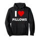 I Love Kissen, mit rotem Herz Pullover Hoodie