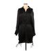 Zara Casual Dress - Shirtdress: Black Dresses - Women's Size Large