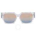 Pink Gradient Blue Square Sunglasses Dm40013u 26z 55 - White - Dior Sunglasses