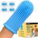 Dog Toothbrush 360Âº Dog Tooth Brushing Kit Cat Toothbrush Dog Teeth Cleaning Dog Finger Toothbrush Dog Tooth Brush for Small & Large Pets Dog Toothpaste Not Included - Blue 2-Pack