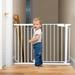 Baby Gate for Doorway 29.7 -57 Extra Wide Baby Gate for Stairs Auto Close Safety Dog Gate Metal Pet Gates Adjustable Baby Gate with Extenders and Mounting Kit