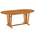 Andoer parcel Patio Furniture Patio 78.7 x39.4 x29.5 Wood Eucalyptus Table Table PatioTable 316072 Table 78.7 x39.4 x29.5 Wood Patio Table WoodWith Umbrella Eucalyptus Barash