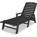 POLYWOOD NCC2280GY Nautical Arms Chaise Slate Grey