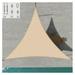 Luwei Paradise 9 x 9 x 9 Sand Sun Shade Sail Triangle Canopy with Hardware Kits Permeable Canopy Pergolas Top Cover Permeable UV Block Fabric Durable Outdoor