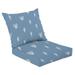 Outdoor Deep Seat Cushion Set 24 x 24 Seamless fabric print cactus pale blue Repeat pattern texture abstract Deep Seat Back Cushion Fade Resistant Lounge Chair Sofa Cushion Patio Furniture Cushion