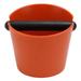 Coffee Knock Box ABS Coffee Dump Bin Round Coffee Ground Container for Semi Automatic Coffee Machine Orange