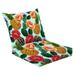 Outdoor Deep Seat Cushion Set 24 x 24 Seamless floral summer tropical pattern blooming cactus succulents Deep Seat Back Cushion Fade Resistant Lounge Chair Sofa Cushion Patio Furniture Cushion