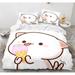 Peach Cat Bedding Quilt Cover Set 3Pcs Bedding Set Goma Cute Cats Duvet Cover Infantil Bedclothes Single Double Queen King Size