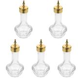 5 PCS Absinthe Bottle Drink Mixer Glass Bitter Dasher Glass Bitters Bottle Hair Decor Bar Bitter Dasher