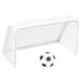 Soccer+ball Footballl Mini Goal Decor Dollhouse Small White Plastic