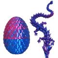 Dragon Egg Dragon Egg Fidget Surprise Toy with 3D Printed Dragon Dragon Eggs with Dragon Inside Fidget Toy 12 Dragon and Dragon Egg Toy Gifts for Autism and ADHD. (Laser Purple)