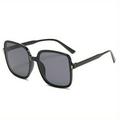 Stylish Oversized Square Frame Sunglasses for Women and Men - Ombre Lens Glasses with Minimalist Cat Eye Design