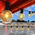 106ft/86ft/56ft/42ft/30ft/18ft G40 LED String Lights Outdoor Terrace Lamp Waterproof Chandelier E12 Socket Black Lines Earth Party Garland String Bulbs Outdoor Garden Wedding Lights Outdoor Chri