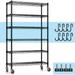 Wire Shelving Unit with Wheels 6-tier Metal Shelving with Adjustable Storage Shelves Freestanding Sturdy Metal Wire Storage Shelf Organizer Rack for Pantry Garage Kitchen 36 W x 14 D x 75 H