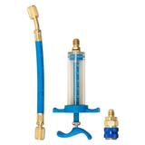 Car A/C R134A Oil Injector Refrigerant Oil Dye Injection Tool Quick Connector 1/4 Injector Tool Set Oiler Adapter