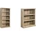 QCAI Miscellaneous Storage Bookcases/Book Shelves (5 Shelf and 3 Shelf) Lintel Oak