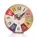 iOPQO Clock Vintage Style Antique Wood Wall Clock for Home Kitchen Office wood wall clock bedroom small clock B