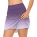 Summer Skirts Womens Casual Solid Tennis Skirt Yoga Sport Active Skirt Shorts Skirt Skirts Long Skirts Casual Dresses (color:Purple size:S)