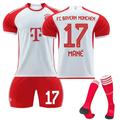 XNB 2023-2024 Bayern Munich Home Jersey #17 Mane Sportswear Soccer Jersey Activewear Set