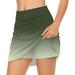 XLZWNU Skirts for Women Mini Skirt Green Dress Womens Casual Solid Tennis Skirt Yoga Sport Active Skirt Shorts Skirt Athletic Skirt Skirts for Women Trendy 1PC Skirt Green L