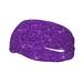 Easygdp Purple Glitter Sports Headband Non Slip Headband Unisex for Head Circumference 19.6 - 22.4 inch