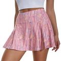 XLZWNU Skirts for Women Tennis Skirt Pink Dress for Women Print Tennis Skirt Sport Golf Shorts Skirt High Waist Pleated Mini Athletic Running Skirt Athletic Skirts Women Mini Skirt 1PC Skirt Pink M