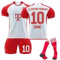 XNB 2023-2024 Bayern Munich Home Jersey #10 Sane Sportswear Soccer Jersey Activewear Set