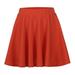 XLZWNU Skirts for Women Mini Skirt Red Dresses for Women Solid Color Basic Versatile Stretchy Flared Casual Pleats Mini Skirt Tennis Skirt Pleated Skirts for Women 1PC Skirt Red M