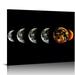 COMIO Large Eclipse of the Moon Wall Decor Black and White Canvas Print Artworks Lunar Moon Wall Art Abstract Prints Poster for Office Dorm Living Room Bedroom Home Decoration