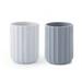 2 Pieces Silicone Pencil Holder Pencil Cups for Desk Geometric Pencil Holder Makeup Brush Holder (White Gray)Style:Style 2;