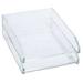 Kantek 2-Tier Letter Trays 2-1/2 H x 10-1/2 W x 13-3/4 D Clear Pack of 12 Trays