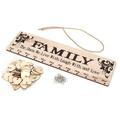 Wooden Calendar Hanging Ornament Wall Mounted Family Friends Birthday Reminder Message Board Craft(A )