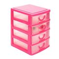 Japceit Mini Organizer Box Storage Durable Plastic Mini Desktop Drawer Sundries Case Small Objects Container Case with 3/4/5 Clear Desktop Drawer Units