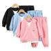 KYAIGUO Baby Kids Boys Spring Autumn Sweat Suits 6M-6Years Toddler Long Sleeve Pullover Top+ Long Pants Tracksuits Set Newborn Fall Sweatsuit Pants Outfit Set