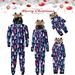Baqcunre Family Christmas Pajamas Matching Sets Men Dad Merry Christmas Sets Dark Blue Prints Hooded Zipper Jumpsuit Family Outfit Lounge Set Pajamas For Men Christmas Pajamas Dark blue M