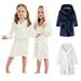 Baby Deals!Toddler Girl Clothes Clearance YANHAIGONG Toddler Robes for Girls Toddler Boy Girl Bathrobe Plush Soft Coral Fleece Hooded Pajamas Sleepwear for Kids