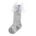 Kids Socks Fashion Soft Calf Knee High Lace Large Bow Knot Warm Autumn and Winter Slipper Socks