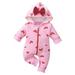 APEXFWDT Newborn Baby Girl Clothes Romper Long Sleeve Ruffle Jumpsuit Cute Infant Girl Fall Winter Outfits for 0-18 Months Baby Clothes Girl