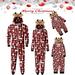 Baqcunre Family Christmas Pajamas Matching Sets Men Dad Merry Christmas Sets Red Prints Hooded Zipper Jumpsuit Family Outfit Lounge Set Pajamas For Men Christmas Pajamas Red M