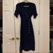 Zara Dresses | Navy Blue Zara Dress With Buttons Down The Front | Color: Blue | Size: Xs