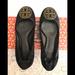 Tory Burch Shoes | New Tory Burch Reva Suede Black Flats 7.5 B | Color: Black | Size: 7.5