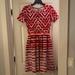 Lularoe Dresses | Lularoe Amelia Dress In Red Geometric, Med. | Color: Red/White | Size: M