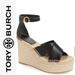 Tory Burch Shoes | New Tory Burch Selby Crisscross Wedge Espadrilles | Color: Black | Size: 10